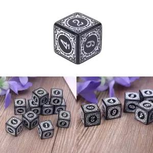 J1HE 10 Pcs 아크릴 다면체 오지 역할 놀이 테이블 게임 6면 정사각형 가장자리 마작 액세서리