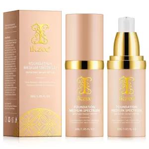 2 팩 파운데이션 4 in 1 미디엄 컬러 체인지 리퀴드 헬스장 스포츠 댄스를 위한 SPF50으로 햇빛으로부터