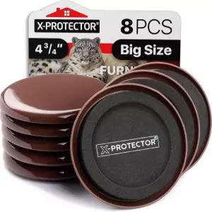 카펫 X-PROTECTOR 8 PCS 4 3/4인치용 가구 슬라이더 - 최고의 튼튼한 이동 패드 독특한 디자인의 쉽게