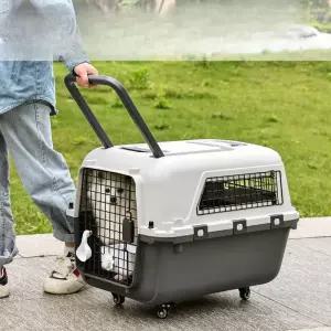 대형견 켄넬 애견 이동식 이동가방 바퀴 대형견켄넬
