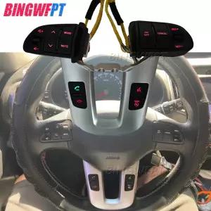 호환  다기능 스티어링 휠 버튼 블루투스 패널 기아 스포티지 2010-2016 오디오 볼륨 속도 크루즈 컨트롤