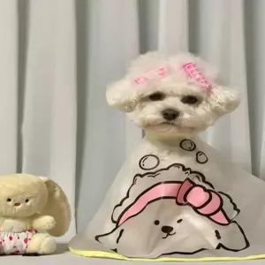 강아지 세안 망토 살롱용 앞치마 목욕 미용 가운 방수