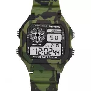 카모플라주 디지털 손목시계 군용 스타일 방수 알람 스톱워치 백라이트 기능