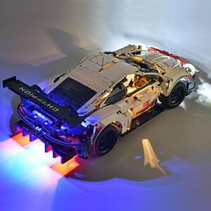 프라모델 런너 스탠드포르쉐 911 RSR 레이스카 빌딩 블록 장식용 램프에 적합한 LED (모델 않음)