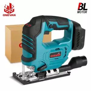 테이블쏘 ONEVAN 1000W 45개 ° 브러시리스 전기 곡선 톱 무선 지그 절단 파이프 Makita 배터리 핀 전동 공