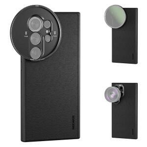 NEEWER PA052 삼성호환 갤럭시 S24 울트라용 폰 케이스 (67mm 필터 어댑터, 17mm 렌즈 마운트 백플레이트