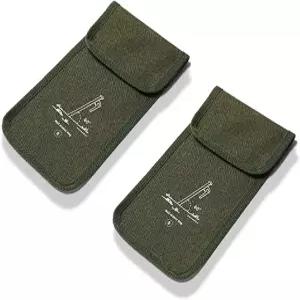 2Pcs 텐트 스테이킹백 펑크 방지 페그 보관 가방 하이킹 캠핑용 대용량 방수 네일 파우치 S