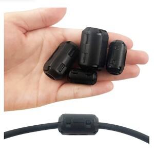 RFI EMI 노이즈 필터 케이블 클램프 분리형 자화 버클, 페라이트 코어 와이어링, 3.5mm, 2-10 개