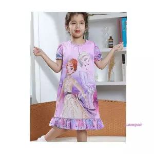 여아 공주의상 원피스 반팔 엘사2 캐릭터 실내복 핑크uvw071