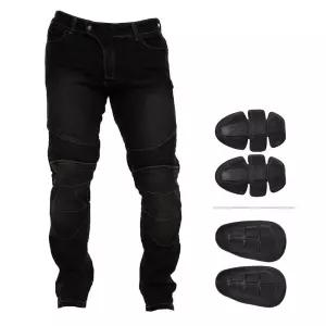 Juicy Trendz 남성용 오토바이 청바지 - 무릎 엉덩이 보호 기능이 있는 라이딩 팬츠 블랙. 40 x 32 [호환]