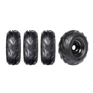 4PCS ATV Go 카트 타이어 튜브리스 구멍 전면 7인치 또는 미니 바이크 후면 버기 쿼드 자전거 타이어 장착 16X8