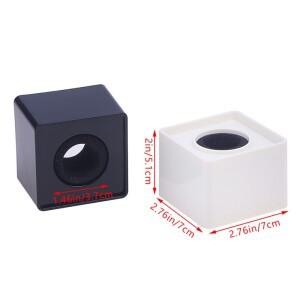 호환 마이크 플래그 스테이션 사각형 모양 인터뷰  KTV 큐브 박스  ABS 소품 스탠드  뉴스 리포터 사출  1