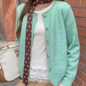 여성 돌돌이 라운드 니트 가디건 봄 가을 간절기 기본템