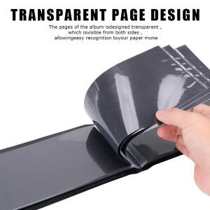 30페이지 지폐 수집 앨범 컬렉션 포켓 루즈리프 시트 크리에이티브 머니 보호 가방 (수집가용)