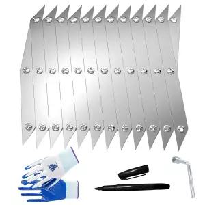 12 포인트 센터 파인더 프로 - 목공 용접 및 DIY 프로젝트를 위한 정밀 측정 도구 실버