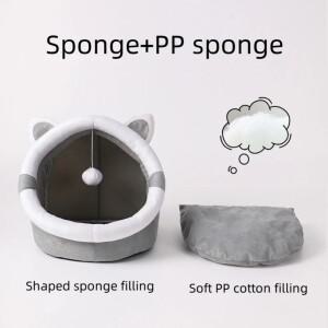 고양이 둥지 집 동굴 침대 켄넬 사계절용 반폐쇄형 귀엽고 편안한 새끼