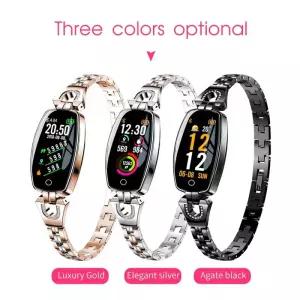 스마트 워치 손목 밴드 H8 팔찌 여성 심박수 혈압 측정 피트니스 트래커 전자 건강 IP67 방수