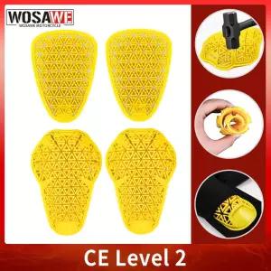 WOSAWE CE 레벨 1/2 오토바이 바지 청바지 보호 장비 삽입 MTB 낙상 방지 무릎 엉덩이 레이싱 패드