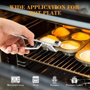 그릇 접시 토스터 오븐 팬 도구 펜치 냄비 기중 장치 스테인레스 스틸 그리퍼 피자 그릴 대한 안티 scald