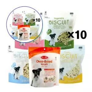 쌍문상회 지금 필요한 바우와우 비스켓 220g X10개 애견 쿠키간식 칭찬 영양 애완동물용품