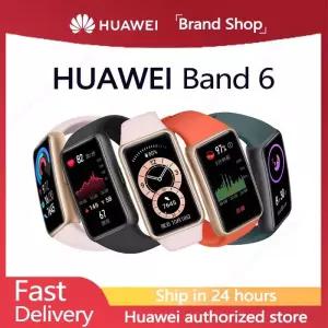스마트 워치 손목 밴드 화웨이-밴드 6 혈액 산소 1.47 인치 화면 심박수 추적기 수면 모니터링 배터리 수명