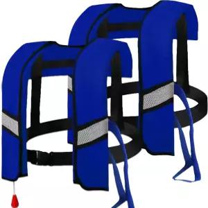 2개 자동 팽창식 구명조끼 CO2 인플레이션이 있는 조절 가능한 나일론 수영 조끼 반사 스트립 및 안전 버클