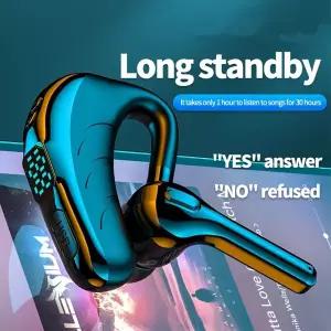 호환  X13 싱글 이어 헤드셋 마이크 포함 무선 5.2 이어폰 노이즈 캔슬링 방수 이어피스 핸즈프리 긴 대기