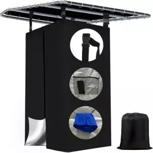 보트용 프라이버시 커튼 텐트 420D 걸이 탈의실 및 샤워 차양 비미니 탑 아래 방수 휴대용 메쉬 백 30인치