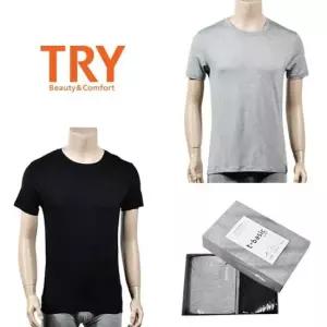 트라이)레이온 소재 데일리 남성 기본 티셔츠 2매입 스타킹 여성내의 팬츠 팬티스타킹