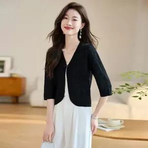 여친 니트 여름 얇은 냉장고 케이프나시 래쉬가드 코트 카디건 KS2