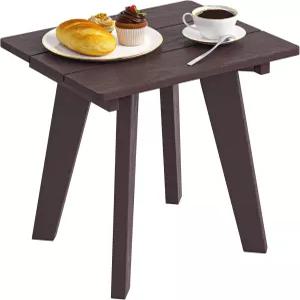 홈조이 야외 사이드 테이블 현관 및 발코니용 HDPE 내후성 소형 파티오 200파운드 용량의 헤비 듀티 뒷마당