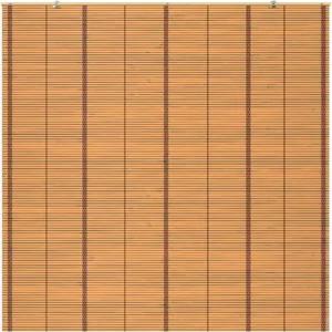 레드 랜턴 번트 대나무 무선 창문 그늘 - 투톤 꿀 너비 24인치