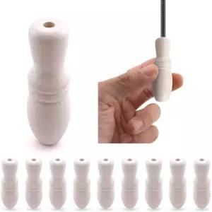 목재 블라인드 및 로만 쉐이드 풀 코드를 위한 모래시계 모양의 놀라운 드레이퍼 하드웨어 10 화이트 우드