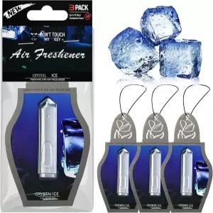 자동차 공기 청정기 걸이 클립 3팩 각각 5ml씩 최대 135일 동안 지속되는 냄새 제거제 남성용 크리스탈 스