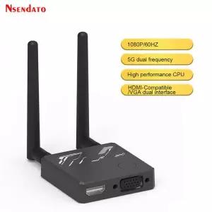 무선미러링 듀얼 밴드 무선 디스플레이 동글 어댑터 와이파이 HDMI 호환 VGA H265 TV 스틱 IOS 윈도우용 24