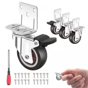 휠밸런스 4개 가구 캐스터 바퀴 고무 회전 트롤리 롤러 아기 침대 가정용