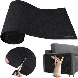 캐서린 3.28피트 높이의 토끼 스크래치 패드 소파 가구 및 벽 보호대용 접착식 매트 컷테이블 네일 러그