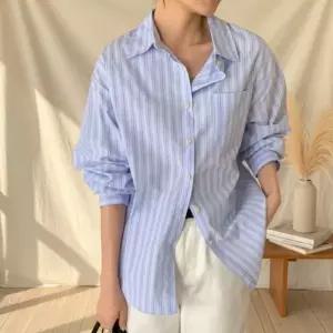 [다잇템] 여성 봄여름 빅사이즈 단가라 쿨링 블라우스