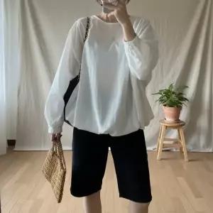 [다잇템] 여성 빅사이즈 봄여름 면원단 펌킨소매 블라우스