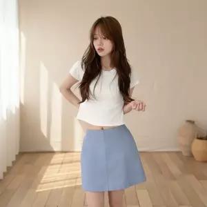 [다잇템] 여성용 클래식 청헤링본 봄여름 미니스커트