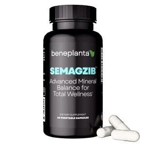 에센셜 미네랄 복합체 - 킬레이트 마그네슘 아연 셀레늄 붕소 60캡슐 30일 분량 에너지 및 면역 지원 Beneplanta SEMAGZIB