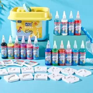 의류염색약 옷감 섬유 부분염색 요정 페인트클린져 워터 엘프 오션 몰드 3D 수제 키트 아쿠아 젤 세트 수공