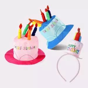 파티 케이크 생일 축하 모자 머리띠 4종/축하 이벤트