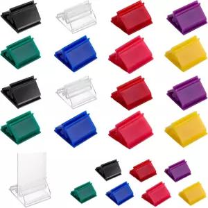 CIATBYYJ 24개 플라스틱 게임 카드 스탠드 멀티 컬러 플레이스 홀더 DIY용 미끄럼 방지 피스 보드 파티