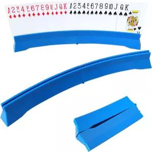 브리지 카나스타 카드 게임용 JJHREI 2팩 플레이 홀더 접이식 성인 노인 관절염용 커브드 랙