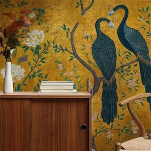 사용자 정의 공작 벽지 거실 현대 꽃 레스토랑 호텔 예술 연구 벽화-3d 벽 종이 홈 장식 스티커