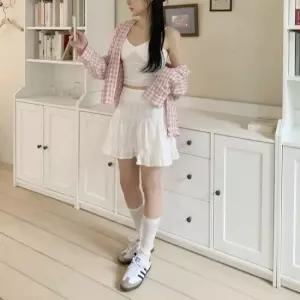 여자 여름 데일리 러블리 레이스 프릴 면 속바지 미니스커트