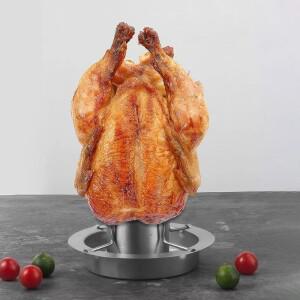 Stainlness 스틸 로스팅 그릴 스탠드 치킨 로스터 랙 주방 야외 바베큐 도구 비 스틱 구운 플레이트 파티