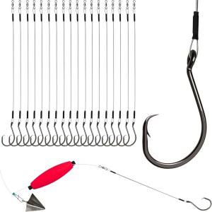 Dovesun 30개 /20피스 원형 낚시 사전 리그 메기 리그 바닷물 민물 메기 와이어 리더 2 /0 4 /0 6 /0 8 /0 10 /0