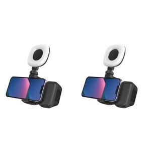 N67R--2X 폰 블루투스 핸드헬드 셀카봉 핸들 스태빌라이저 브이로그 셀피 조명 블랙 라이트 포함,2X 핸